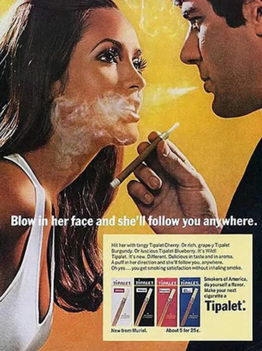 Blowing smoke in her face doesn't attract women Blowing smoke in her face doesn't attract women