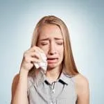 A woman going through a breakup