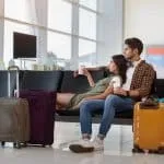 a couple in the airport